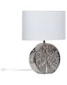 Lampada da tavolo ceramica argento e bianco 48 cm KHERLEN_877547