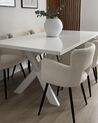 Conjunto de 2 cadeiras de jantar em bouclé branco SANILAC_907333