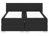 Cama continental de poliéster negro/plateado 160 x 200 cm PRESIDENT_446290