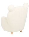 Cadeira para crianças forma de urso branco-creme MELBU_886815