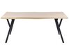 Jedálenský stôl 180 x 90 cm svetlé drevo/čierna ALTON_886513