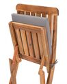 Conjunto de dos sillas de jardín madera de acacia marrón CENTO_691097