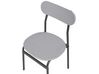 4 Seater Dining Set Grey with Black VELDEN_785970
