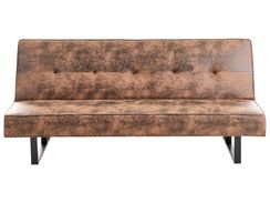 3-istuttava vuodesohva keinonahka ruskea DERBY