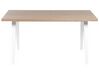 Table de salle à manger bois clair et blanc 150 x 90 cm LENISTER_837504