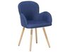 Set of 2 Fabric Dining Chairs Navy Blue BROOKVILLE_696223
