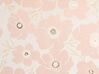 Dekokissen Blumenmotiv Samtstoff rosa / beige 45 x 45 cm 2er Set TRITELEIA_857802