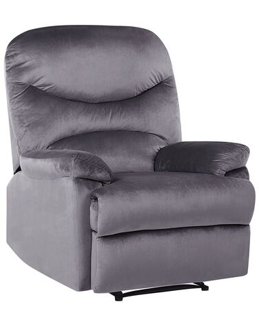 Velvet Recliner Chair Grey ESLOV