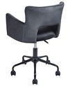 Krzesło biurowe regulowane welurowe czarne SANILAC_855183