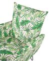 Armchair Leaf Pattern White with Green RIBE_788690