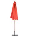 Parasol de jardin en bois avec toile rouge ⌀ 270 cm TOSCANA _677617