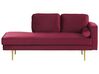Chaise longue contenitore velluto verde scuro sinistra PESSAC Chaise longue contenitore velluto verde scuro sinistra PESSAC