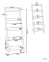 Ladder Shelf Dark Wood and White MOBILE TRIO_764508