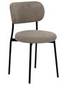 Set of 2 Boucle Dining Chairs Taupe CASEY_887283