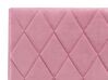 Cama com arrumação em veludo rosa 180 x 200 cm ROCHEFORT_857455