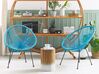 Set of 2 PE Rattan Accent Chairs Blue ACAPULCO II_813804