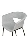 Sada 2 čalouněných jídelních židlí šedé ELMA_884620