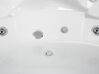 Bañera de hidromasaje LED de acrílico blanco/plateado 140 cm TOCOA II_820497
