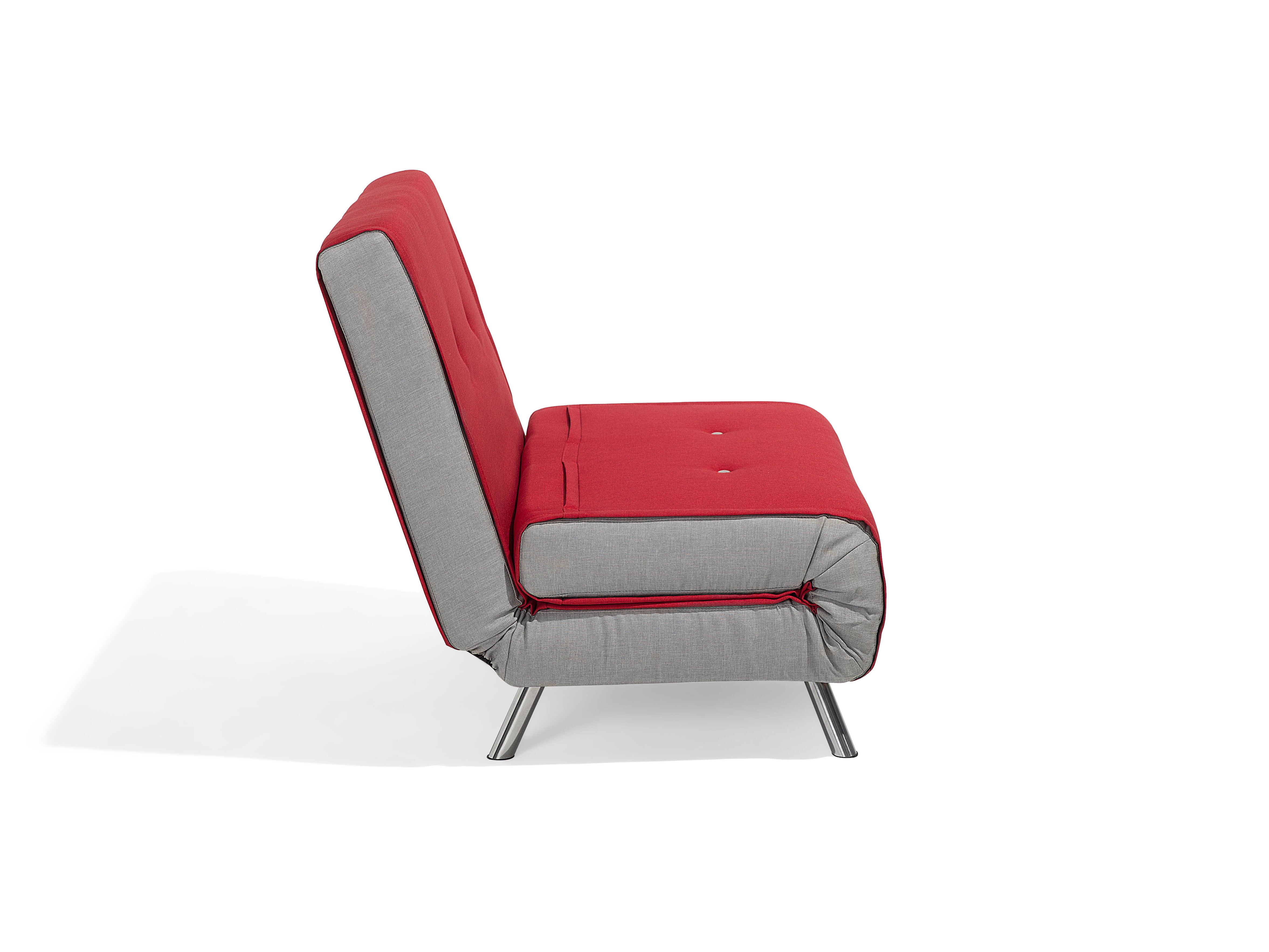 Sofa rozkładana czerwona FARRIS