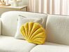 Velvet Seashell Cushion 47 x 35 cm Yellow CONSOLIDA_889277
