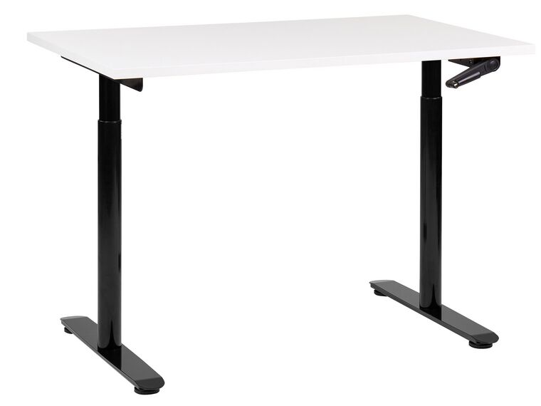 Hæve sænkebord manuelt sort/hvid 120 x 72 cm DESTINAS_899114