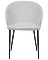 Set of 2 Fabric Dining Chairs Light Grey MASON_883573
