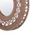 Round Bamboo Wall Mirror ø 62 cm Light Brown CACOMA_822239