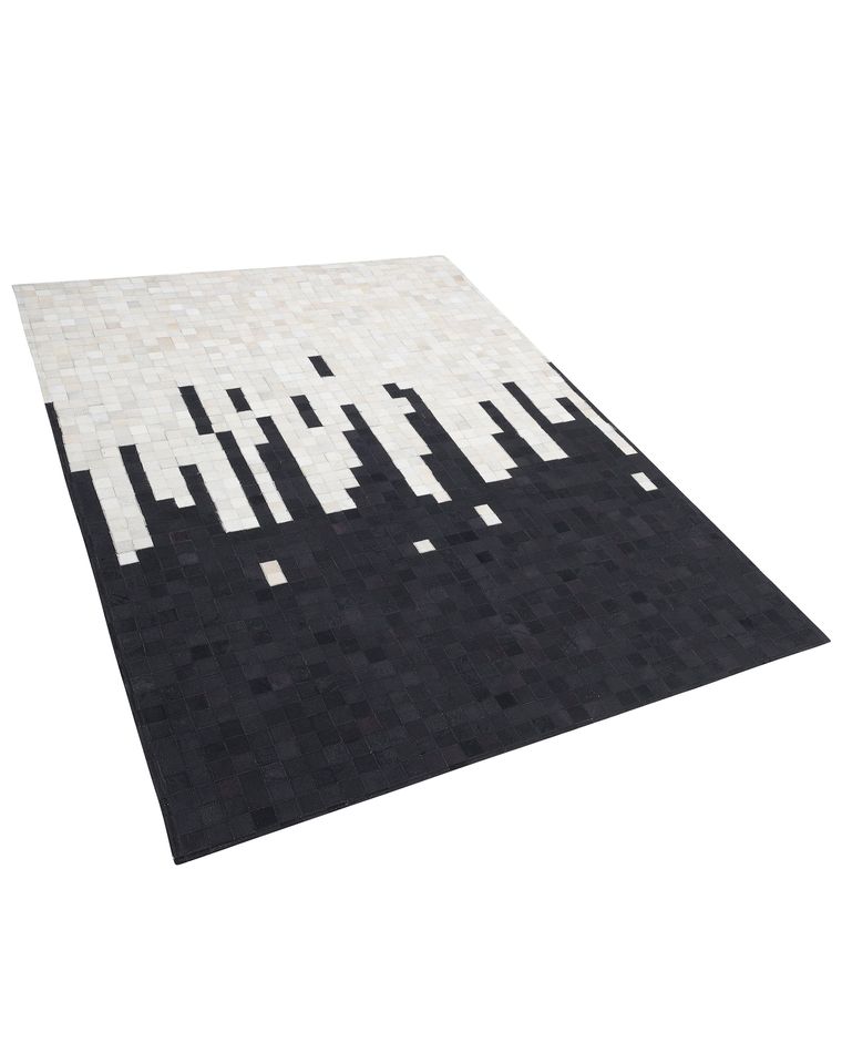 Cowhide Area Rug 160 x 230 cm Black and White BOLU Beliani.co.uk