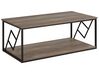 Coffee Table with Shelf Dark Wood and Black FORRES_727732
