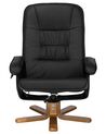 Faux Leather Heated Massage Chair with Footrest Black RELAXPRO_745556