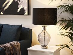 Pöytävalaisin lasi sininen/musta KELANI Pöytävalaisin lasi sininen/musta KELANI