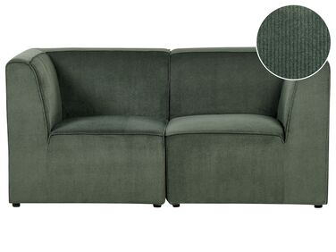 2-Sitzer Sofa Cord dunkelgrün LEMVIG