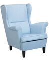 Fabric Wingback Chair Blue ABSON_747421