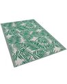 Venkovní koberec palmové listy smaragdový zelený 120 x 180 cm KOTA_766270