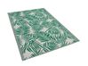 Outdoor Teppich smaragdgrün 120 x 180 cm Palmenmuster Kurzflor KOTA_766270