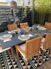 Aluminium Garden Dining Table 200 x 105 cm Grey CASCAIS_824304