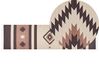 Dywan bawełniany kilim 80 x 300 cm beżowo-brązowy ARAGATS_869847