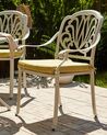 	Conjunto de 4 sillas de metal blanco/verde oliva ANCONA_806952