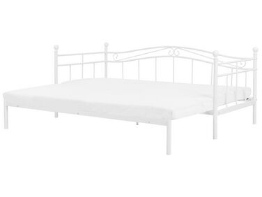 Bílá kovová postel s rámem 90 x 200 cm TULLE 