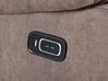 5-istuttava kulmasohva kangas sähkösäädettävä USB-portti ruskeanharmaa ROKKE_851495