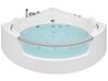 Whirlpool-Badewanne weiß Eckmodell mit LED 201 x 150 cm MANGLE_786422