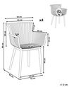 Set of 4 Plastic Dining Chairs Light Grey PESARO_862744