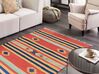 Vlněný kelimový koberec 140 x 200 cm vícebarevný HATIS_869530