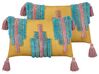  Set of 2 Tufted Cotton Cushions with Tassels 30 x 50 cm Multicolour DIJKOT_911712