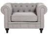 Conjunto de sofás 4 lugares em tecido cinzento claro CHESTERFIELD_797138