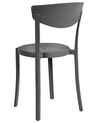 Sada 8 jídelních židlí tmavě šedé VIESTE_861706
