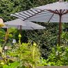 Záhradný slnečník ⌀ 260 cm béžová/biela FERENTILLO_806320
