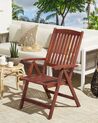 Conjunto de 6 sillas de jardín de madera de acacia TOSCANA_780061