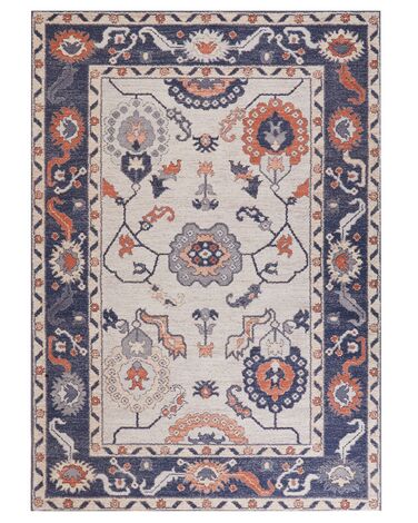 Teppich Baumwolle mehrfarbig 160 x 230 cm orientalisches Muster Kurzflor KABTA