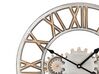 Iron Skeleton Wall Clock ø 46 cm Silver and Gold SEON_731874